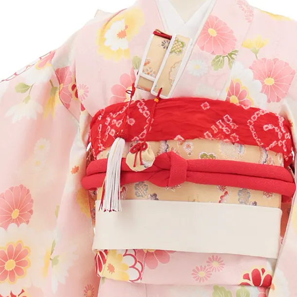 七五三(5歳女児)M002 サーモンピンク 小菊