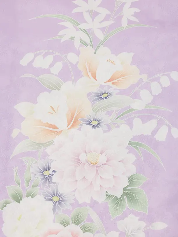 七五三(5歳女児)M009 水色 片身替り 四季花