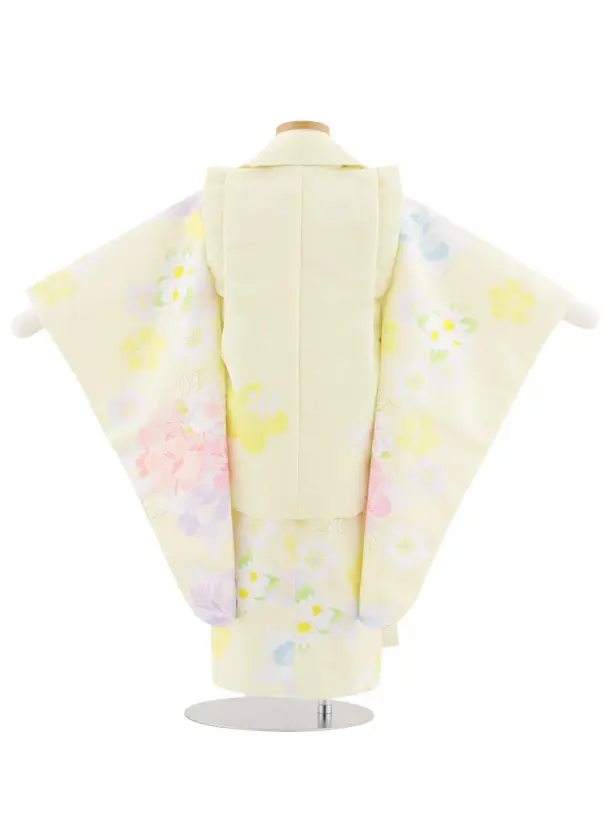 七五三レンタル(3歳女児被布)S048 黄色 花模様