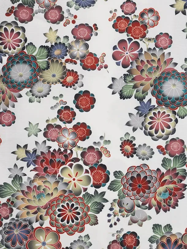 七五三レンタル(3歳女児被布)S053 オレンジ×白地小花