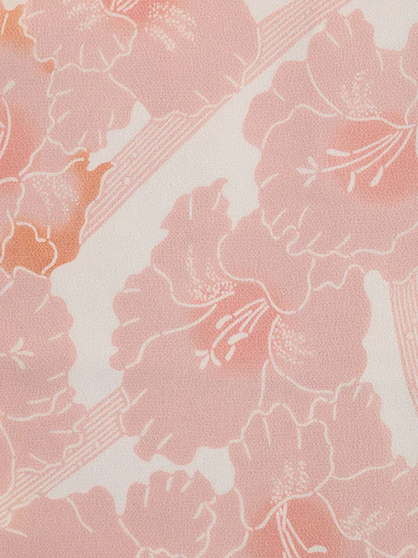 七五三(3歳女児)S133【高級正絹】栗山工房 和染紅型 ピンク×グラジオラス