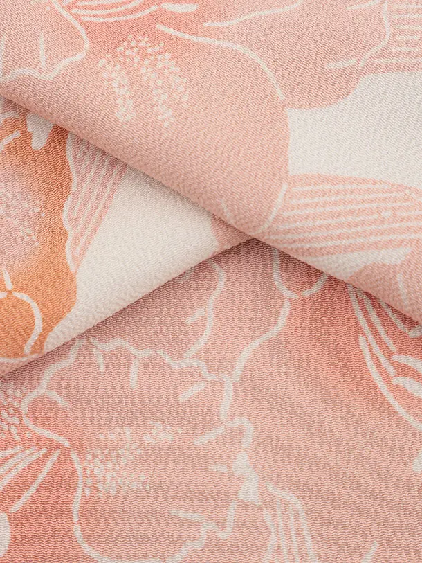 七五三(3歳女児)S133【高級正絹】栗山工房 和染紅型 ピンク×グラジオラス