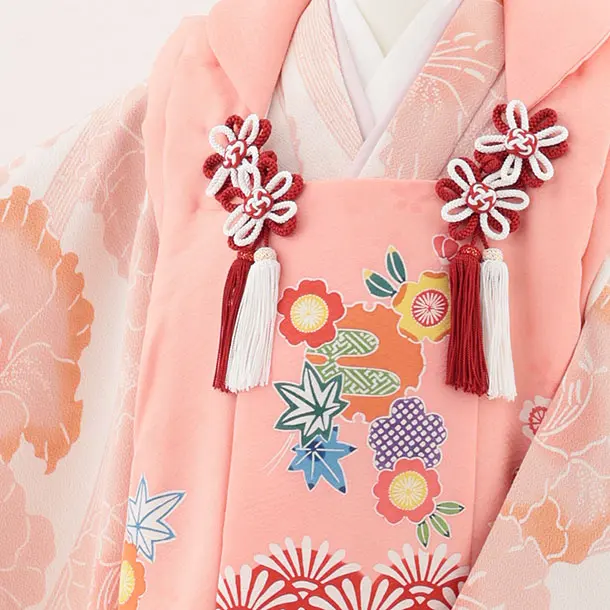 七五三(3歳女児)S133【高級正絹】栗山工房 和染紅型 ピンク×グラジオラス