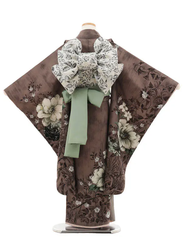 七五三(7歳結び帯)Y496 JILL STUART モカブラウン くちなし