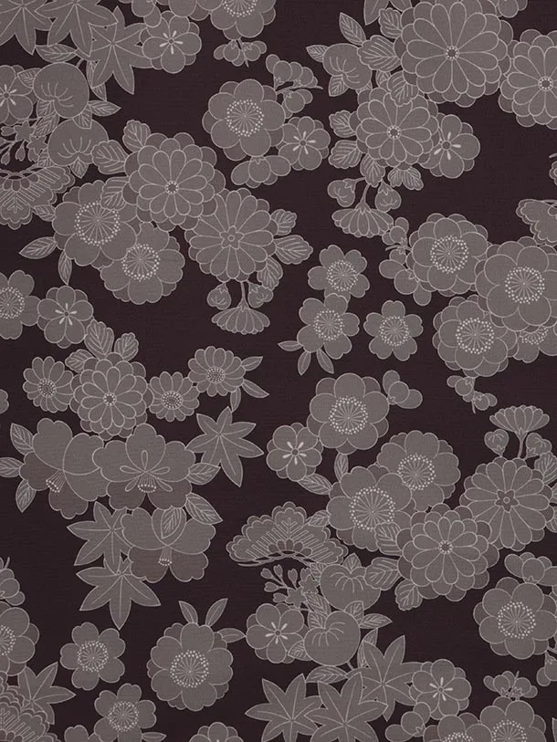 七五三(7歳結び帯)Y556 ブラウン 小花