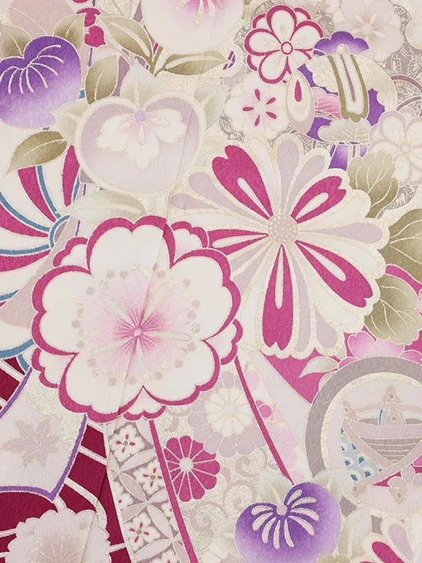 七五三(7歳)Y749 Shinako Collection 白熨斗に花づくし