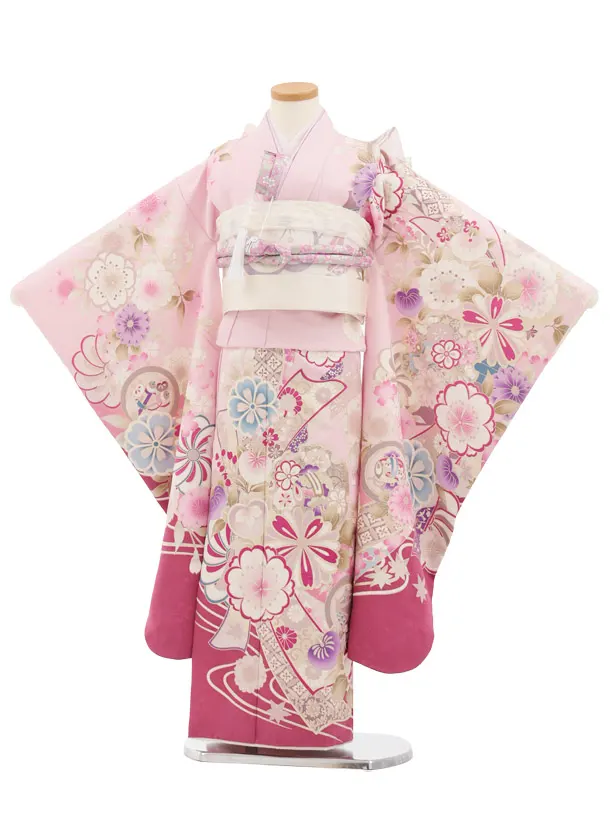 七五三(7歳)Y751 Shinako Collection ﾋﾟﾝｸ 花づくし