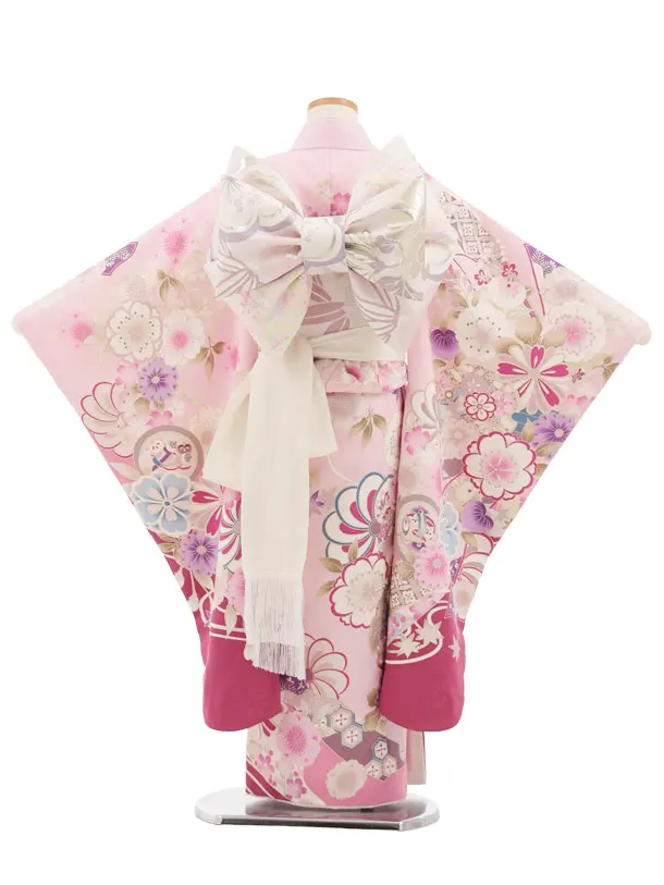 七五三(7歳)Y751 Shinako Collection ﾋﾟﾝｸ 花づくし