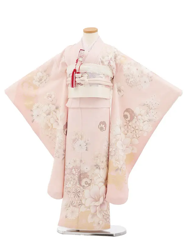 七五三(7歳結び帯)Y781 ピンク 花づくし