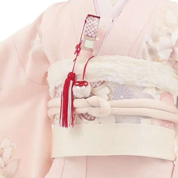 七五三(7歳結び帯)Y781 ピンク 花づくし
