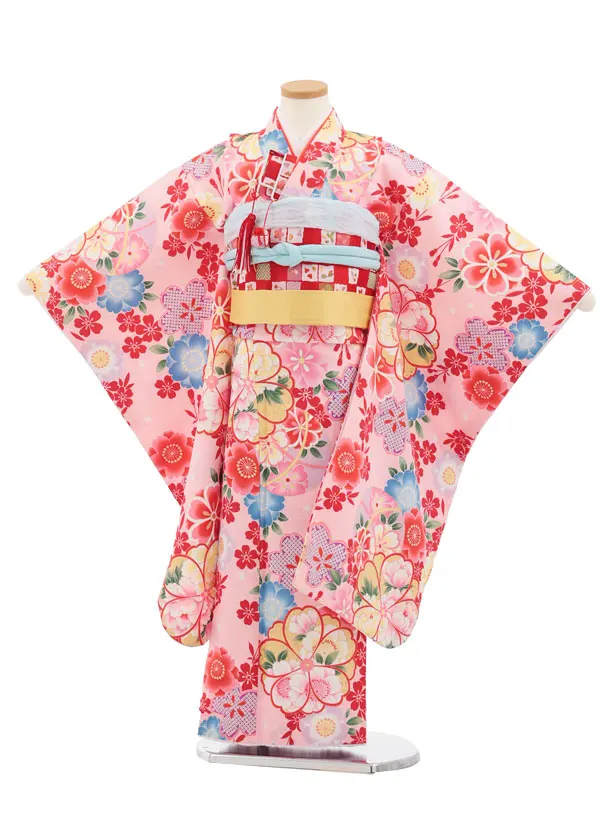 七五三(7歳結び帯)Y851 ピンク 桜まり