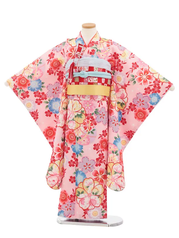 七五三(7歳結び帯)Y851 ピンク 桜まり