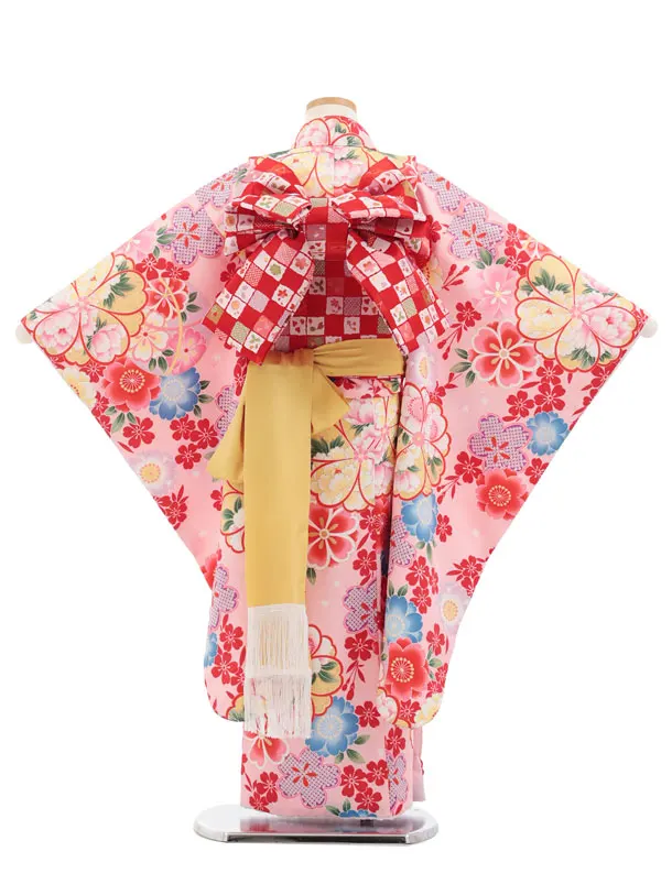 七五三(7歳結び帯)Y851 ピンク 桜まり