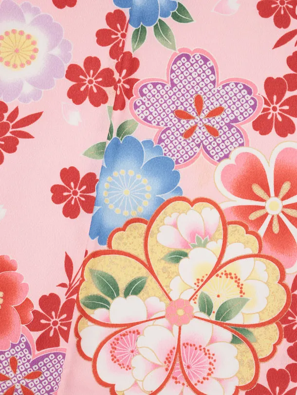 七五三(7歳結び帯)Y851 ピンク 桜まり