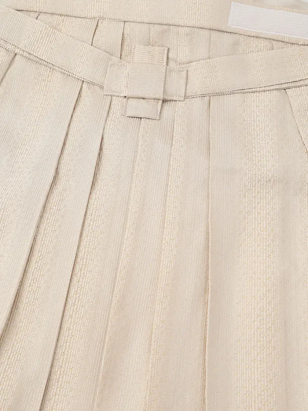 かんたん着付小学生男児袴ﾚﾝﾀﾙZ736 緑七宝椿×ベージュラメ