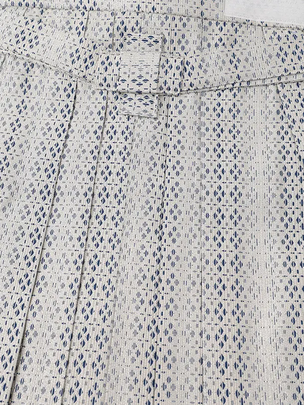 かんたん着付小学生男児袴ﾚﾝﾀﾙZ737 紺地七宝椿×グレー