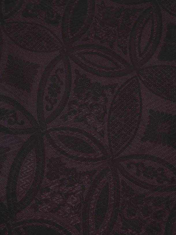 かんたん着付小学生男児袴ﾚﾝﾀﾙZ759  濃紫七宝×ベージュストライプ