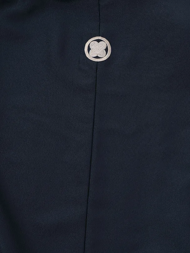 かんたん着付小学生男児袴ﾚﾝﾀﾙZ794 紺紋付×クリームベージュ