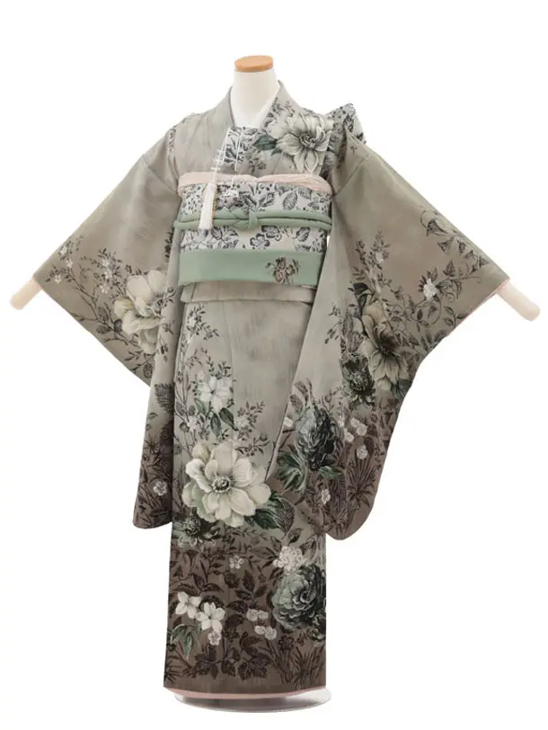ｼﾞｭﾆｱ着物Z655 JILL STUART グレージュ くちなし