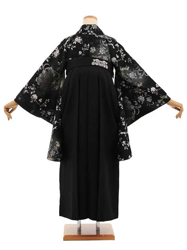 小学生袴(女の子) Z938 JILLSTUART 黒ｸﾞﾗﾃﾞｨｴﾝﾄ×黒