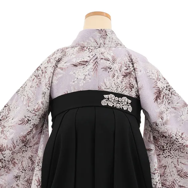 小学生袴(女の子) Z941 JILLSTUART 淡ﾊﾟｰﾌﾟﾙﾐﾓｻﾞ×黒