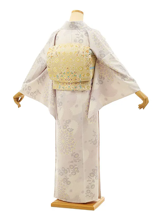 小紋928 Kansai 薄パープル菊(化繊)