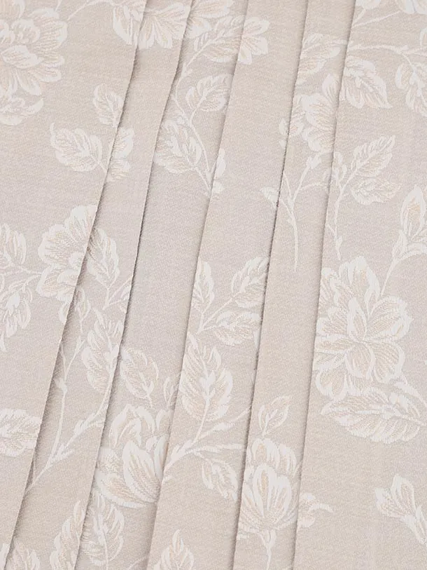 女児袴レンタル(5歳)0682 クリームパープル丸紋 ねじり菊×ベージュ袴