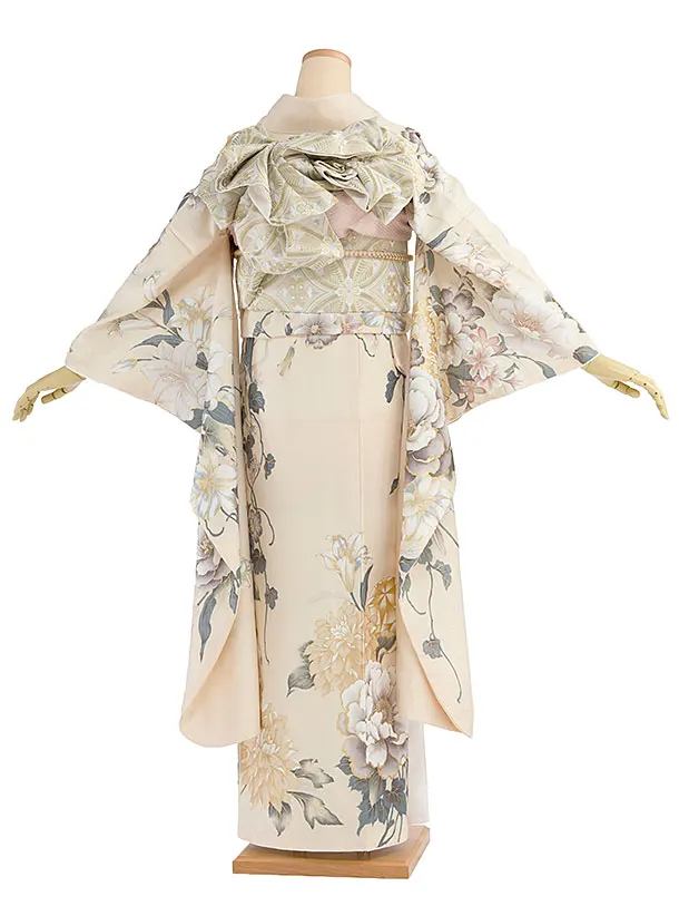 振袖レンタル A069 クリーム 華鞠