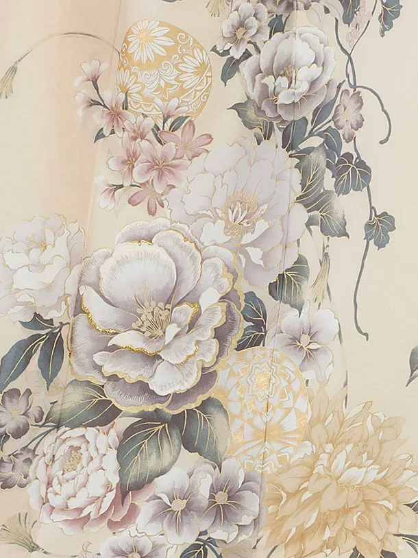 振袖レンタル A069 クリーム 華鞠