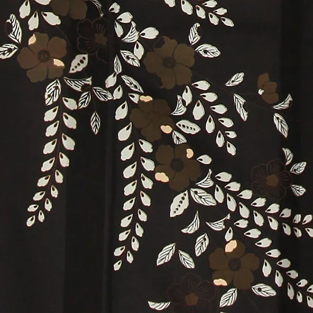 【単衣】夏訪問着レンタル 0066 黒 辻が花