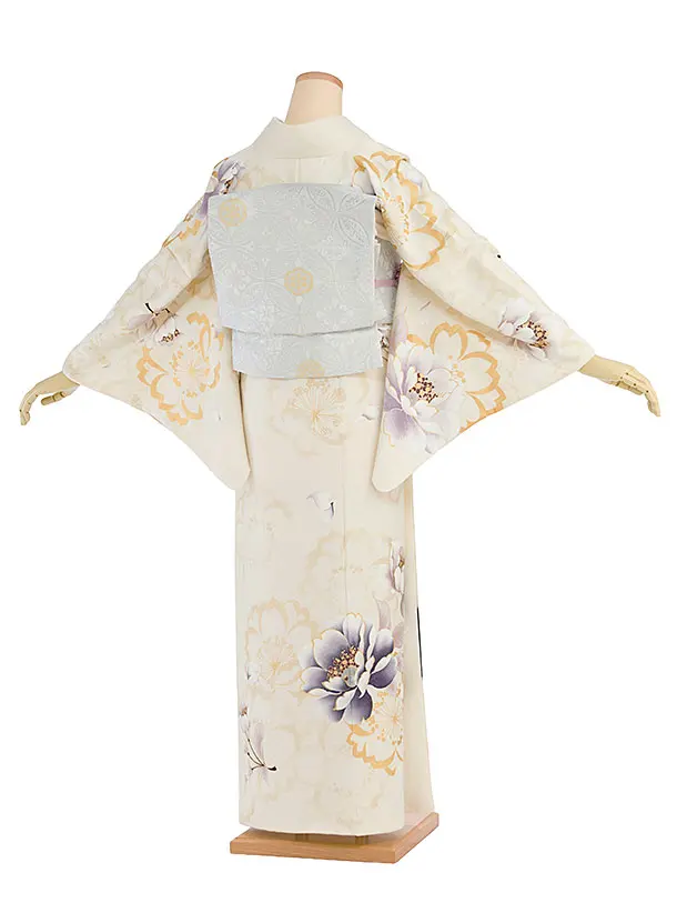 訪問着レンタル 0120 クリームベージュ 桜鶴