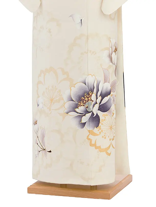 訪問着レンタル 0120 クリームベージュ 桜鶴