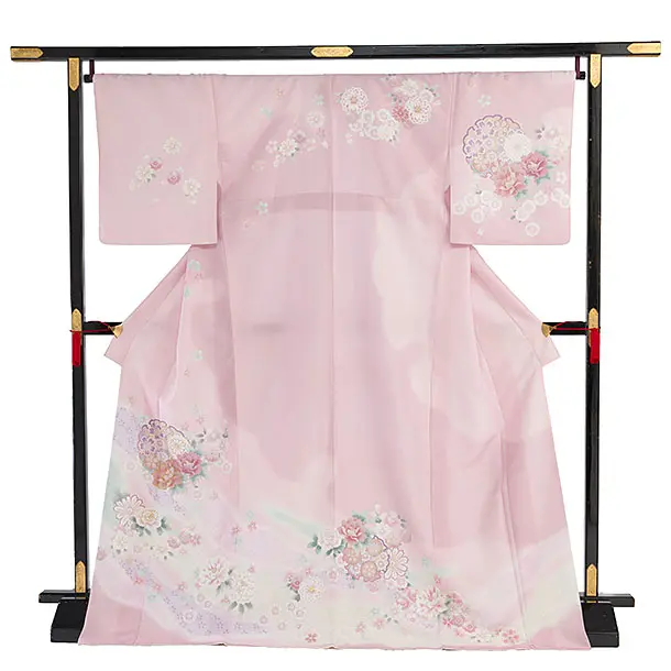 訪問着レンタル 0124 ピンク 華雪輪
