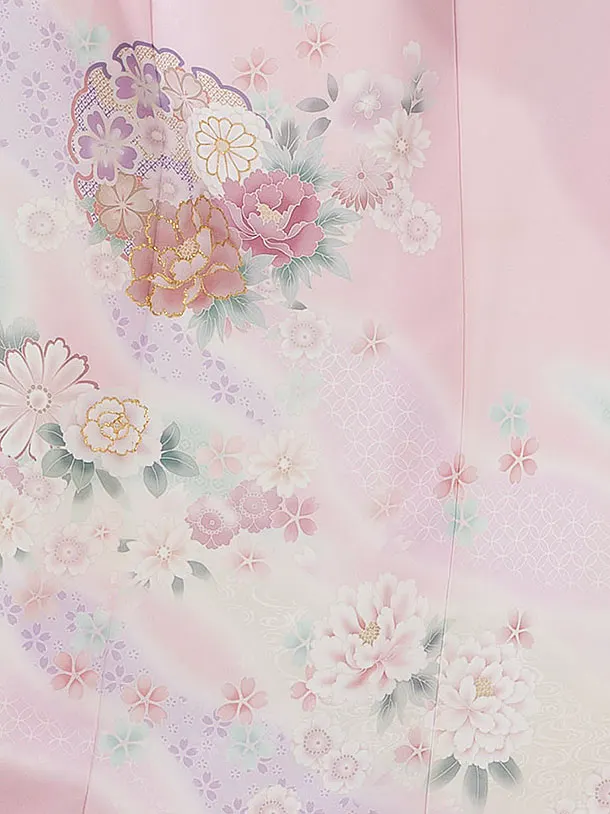 訪問着レンタル 0124 ピンク 華雪輪