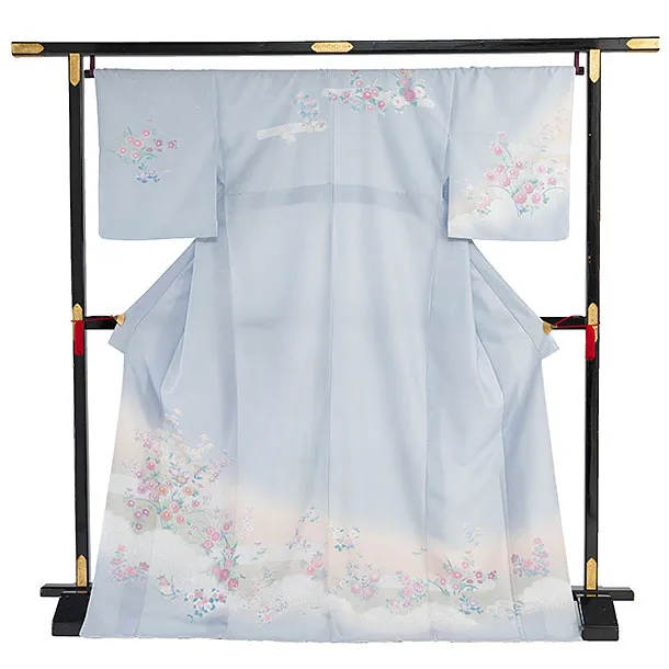 訪問着レンタル 0125 薄水色 花華