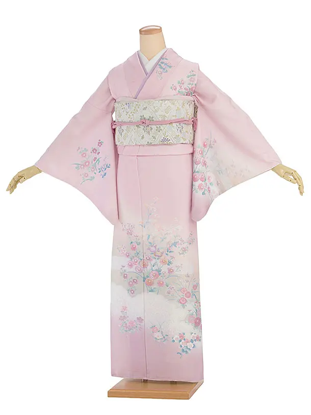 訪問着レンタル 0126 ピンク 花華
