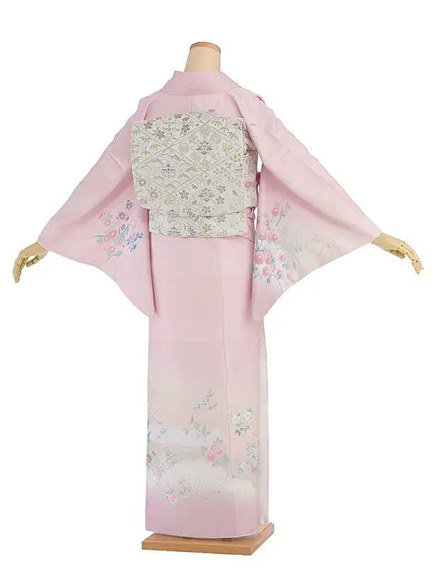 訪問着レンタル 0126 ピンク 花華