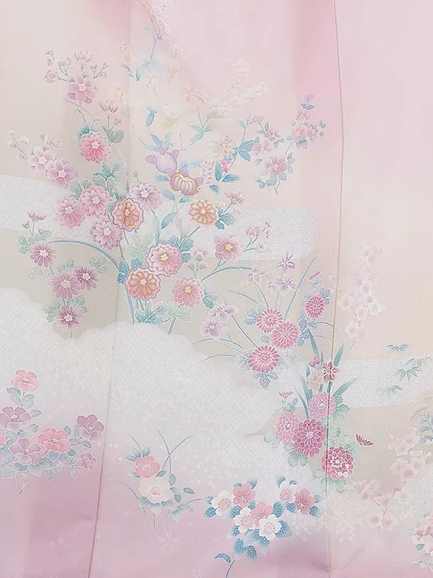 訪問着レンタル 0126 ピンク 花華