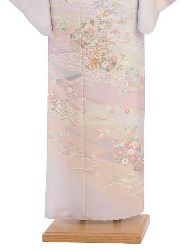 訪問着レンタル 0135 薄紫 彩麗小花