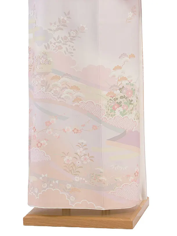 訪問着レンタル 0135 薄紫 彩麗小花