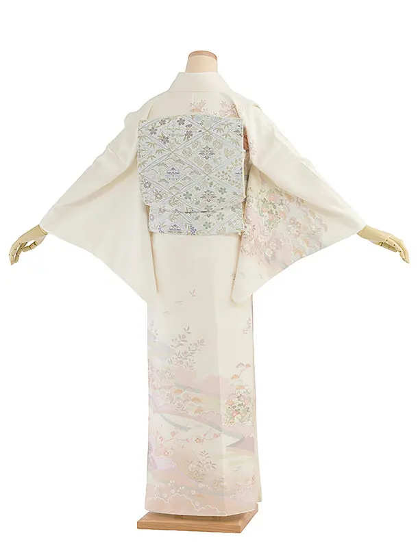 訪問着レンタル 0136 クリーム 彩麗小花