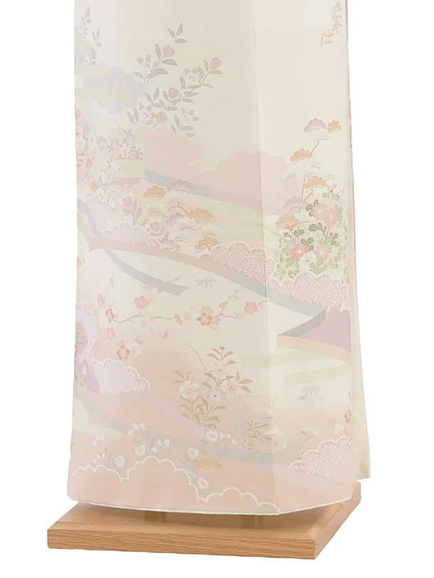 訪問着レンタル 0136 クリーム 彩麗小花