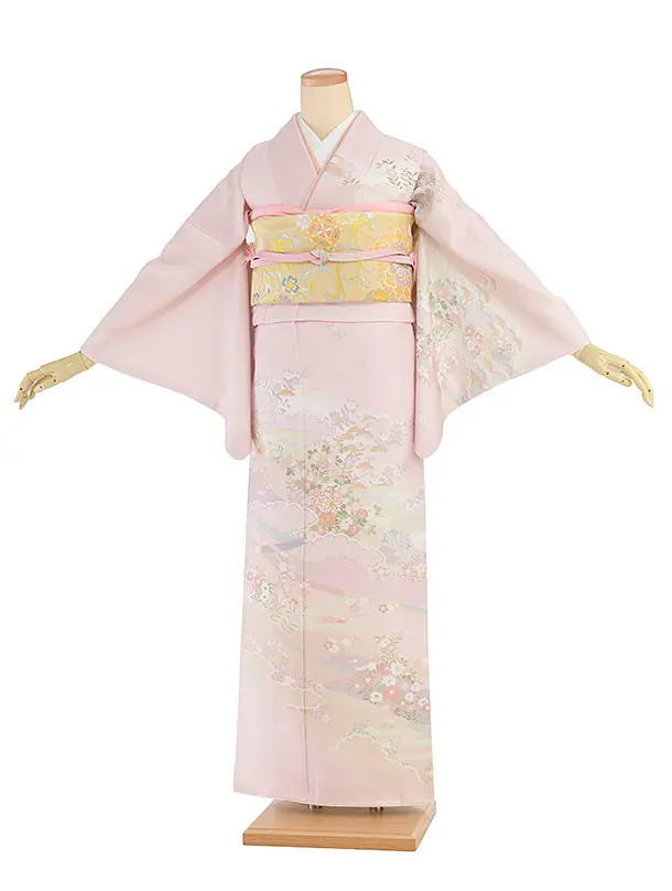 訪問着レンタル 0140 ピンク 彩麗小花