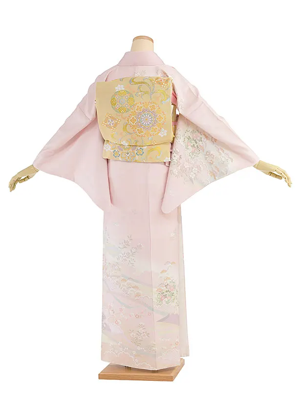 訪問着レンタル 0140 ピンク 彩麗小花