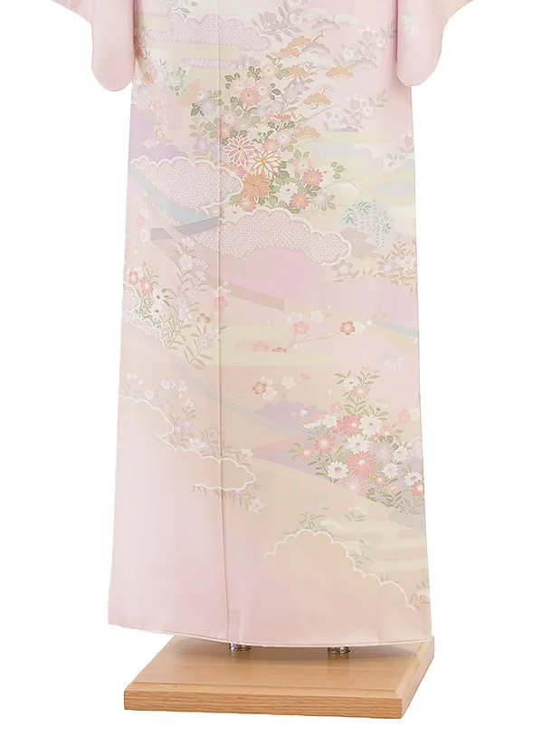 訪問着レンタル 0140 ピンク 彩麗小花