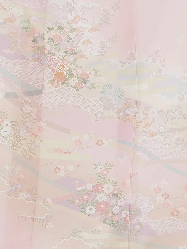 訪問着レンタル 0140 ピンク 彩麗小花