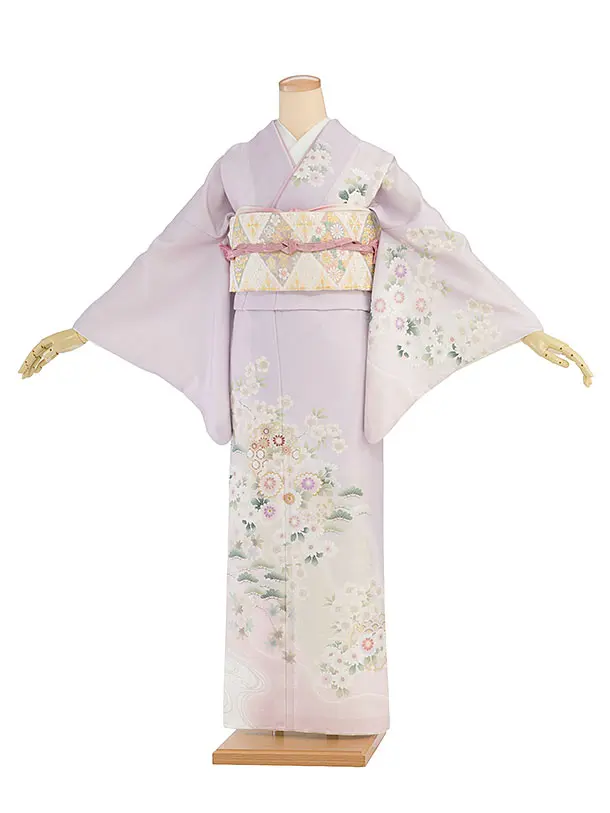 訪問着レンタル 0159 ラベンダー 華雪輪