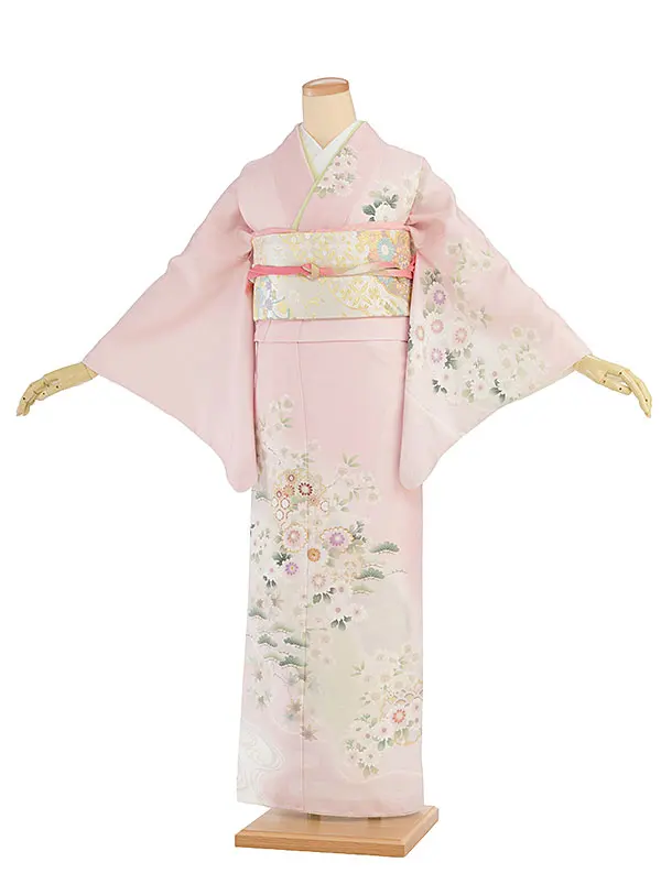 訪問着レンタル 0160 ピンク 華雪輪