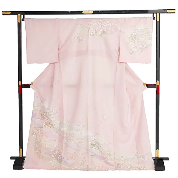 【単衣】夏訪問着レンタル 0162 ピンク 彩麗小花