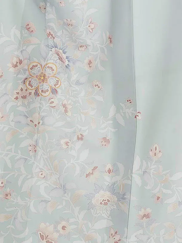 【単衣】夏訪問着レンタル 0171 青白磁色 華紋更紗